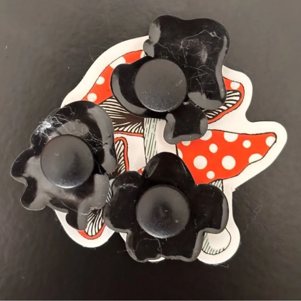 3 Colorful Mushroom jibbitz & 1 iron patch on 🍄‍🟫 Set